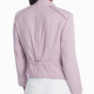 White House Black Market Lilac Moto jacket/blazer in size 0. Great condition